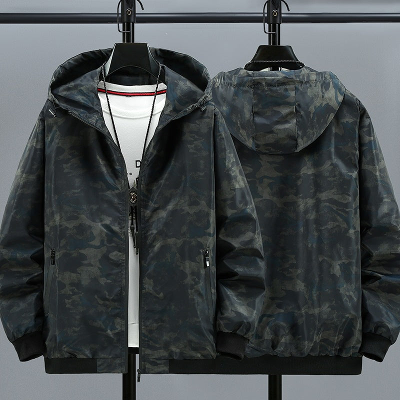 Herren Modische Kapuzenjacke mit Camouflage-Muster Shop Nory