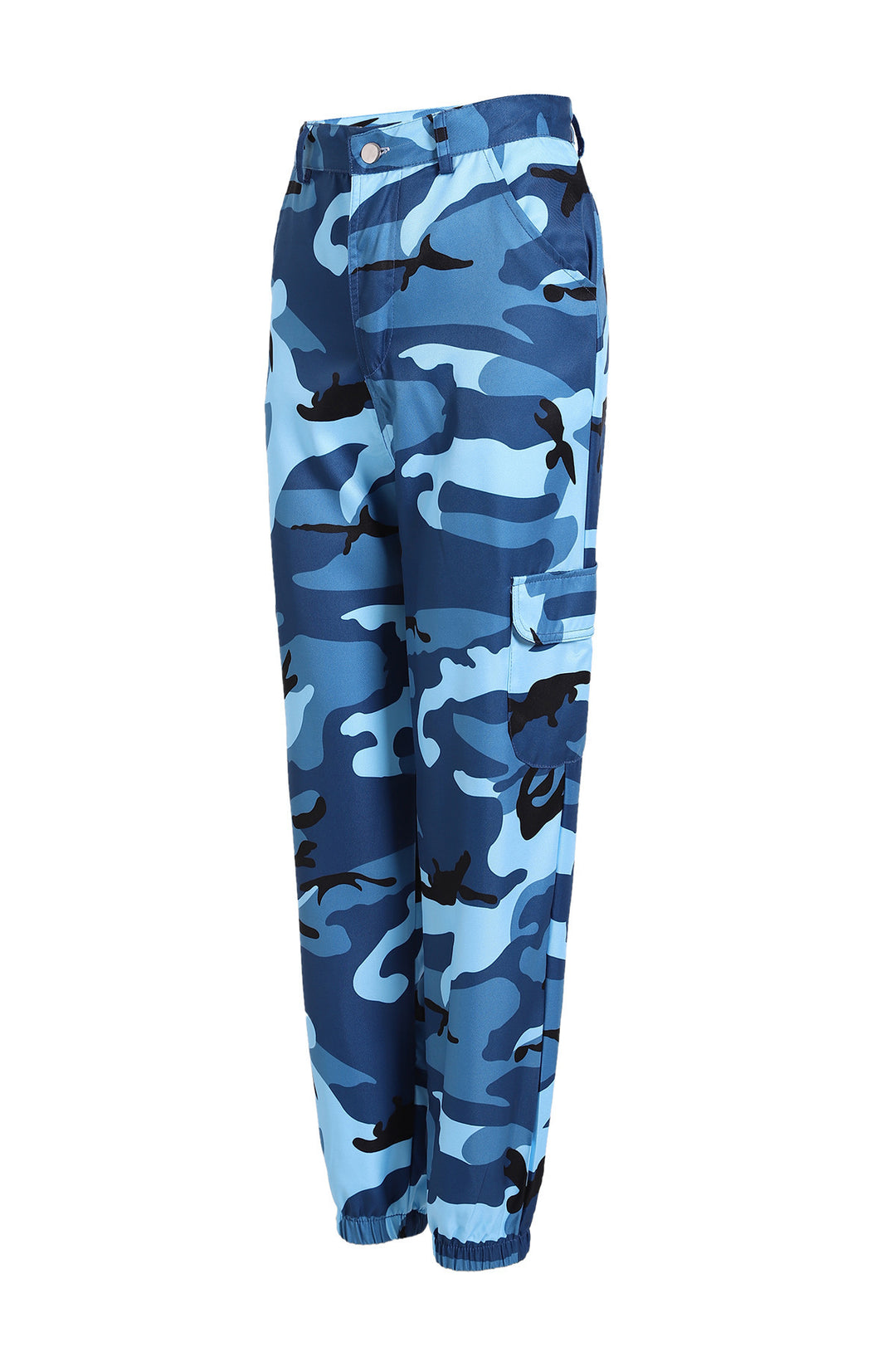 Damen Cargohose mit Camouflage‑Print, elastischem Bund und Beinbündchen Shop Nory