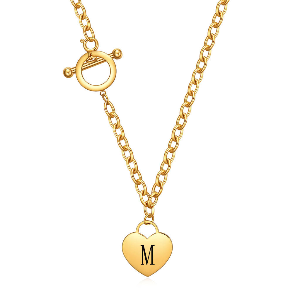 Damen Halskette mit gravierbarem Herzanhänger und eleganter Gliederkette Shop Nory