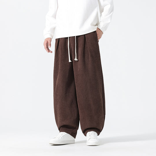 Herren Ballon‑Cordhose mit hoher Leibhöhe, Kordelzug und Faltenlegung Shop Nory