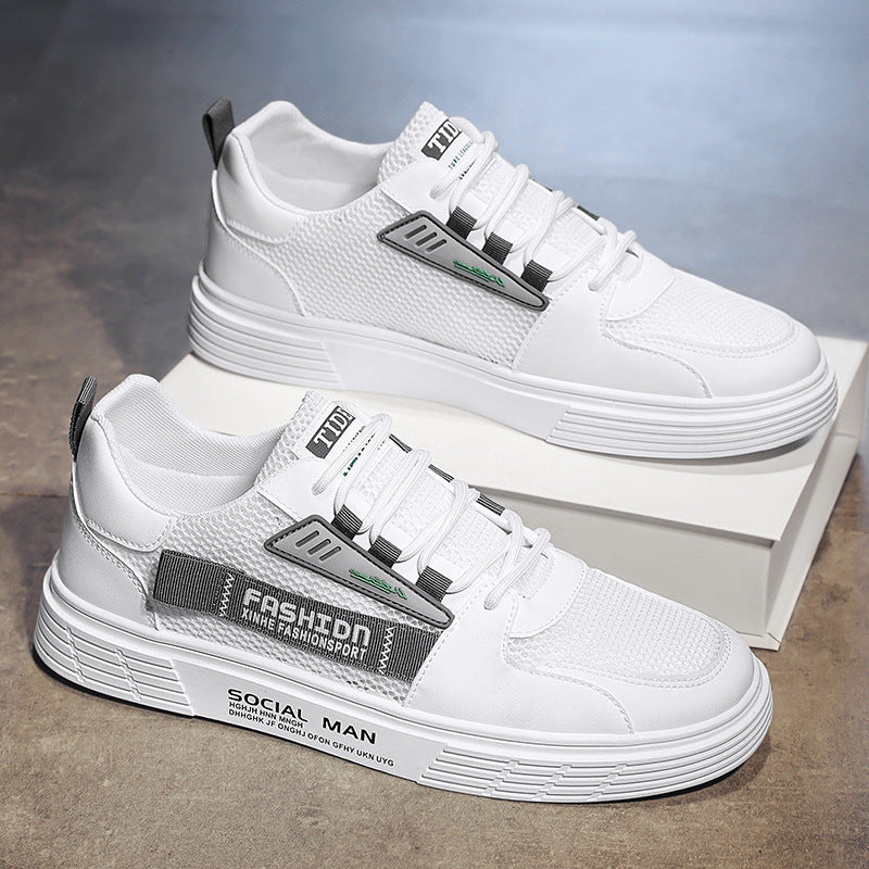 Herren Lässige Plateau-Sneaker mit atmungsaktivem Mesh- und Kunstleder-Mix Shopy Nory
