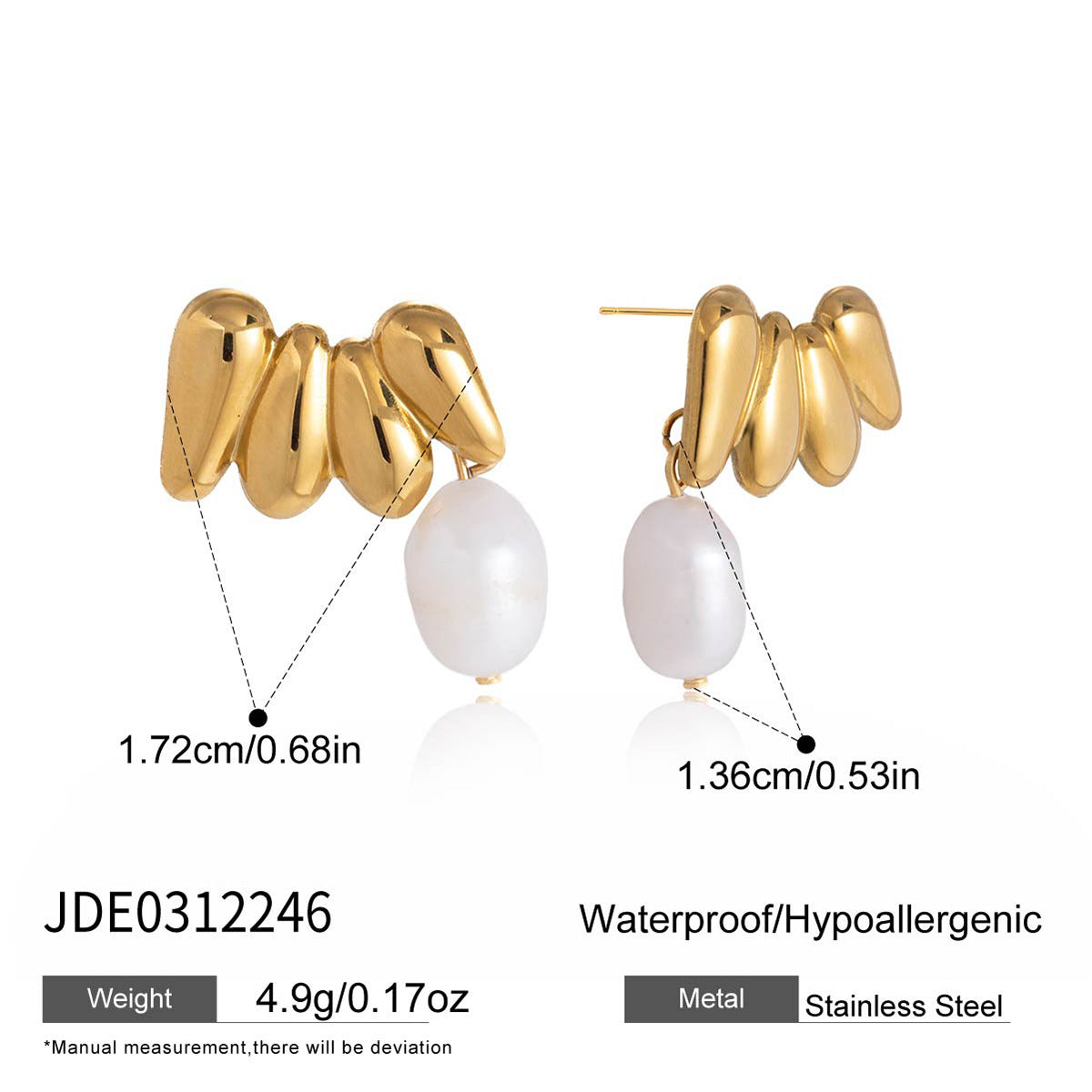 Damen Ohrhänger mit charakteristischem Perlendesign Shop Nory