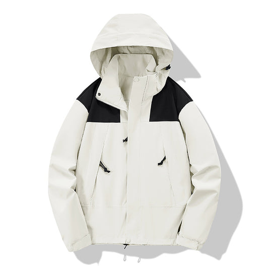 Herren wasserabweisende Softshell‑Jacke mit Kapuze, verstellbarem Saum und Multifunktionstaschen Shop Nory