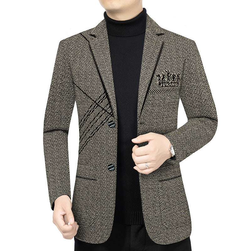 Herren Modernes Tweed-Sakko Slim Fit mit dezentem Emblem Shop Nory