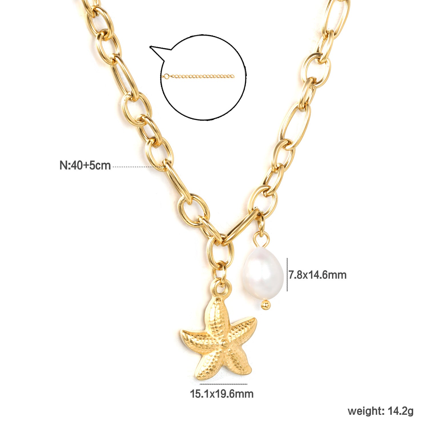 Damen Halskette mit maritimen Anhängern aus hochwertigem Edelstahl Shop Nory