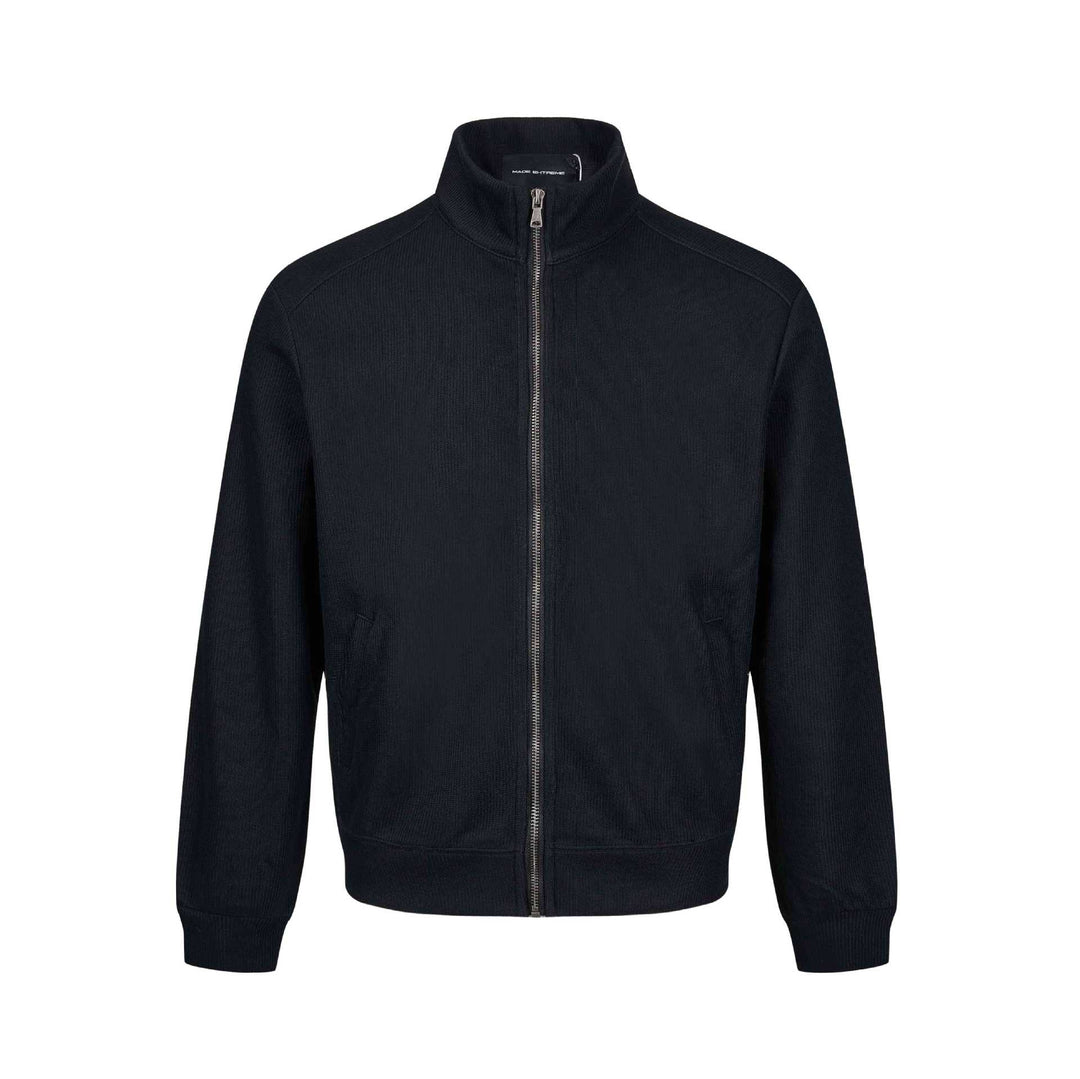 Herren Leichte Sweatjacke aus Baumwoll‑Mix mit Stehkragen, durchgehendem Reißverschluss und Eingrifftaschen Shop Nory