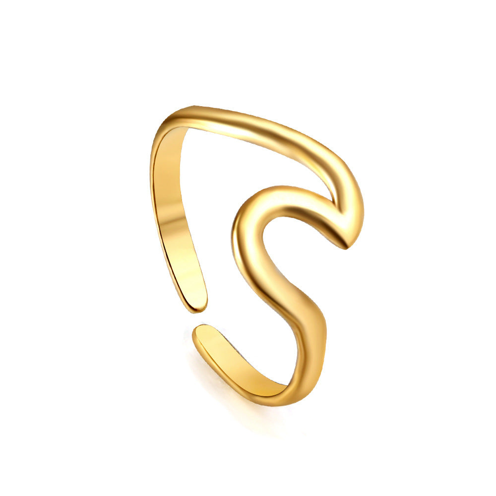Damen Verstellbarer Ring mit elegantem geschwungenem Design Shop Nory