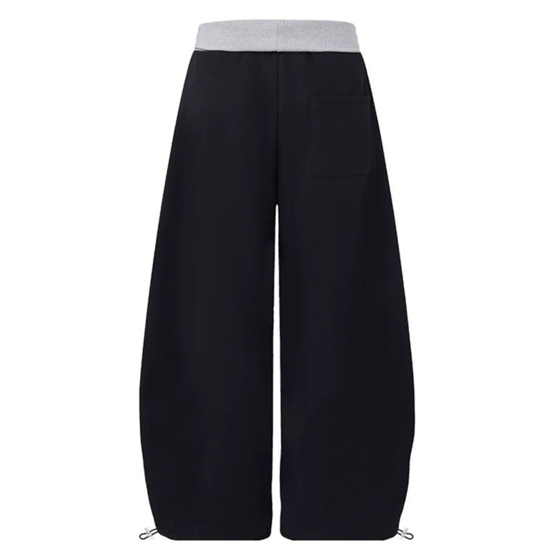 Damen Weite Palazzo-Jogginghose mit hohem Komfortbund, seitlichem Schriftprint und verstellbarem Saum Shop Nory