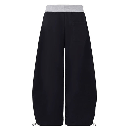Damen Weite Palazzo-Jogginghose mit hohem Komfortbund, seitlichem Schriftprint und verstellbarem Saum Shop Nory