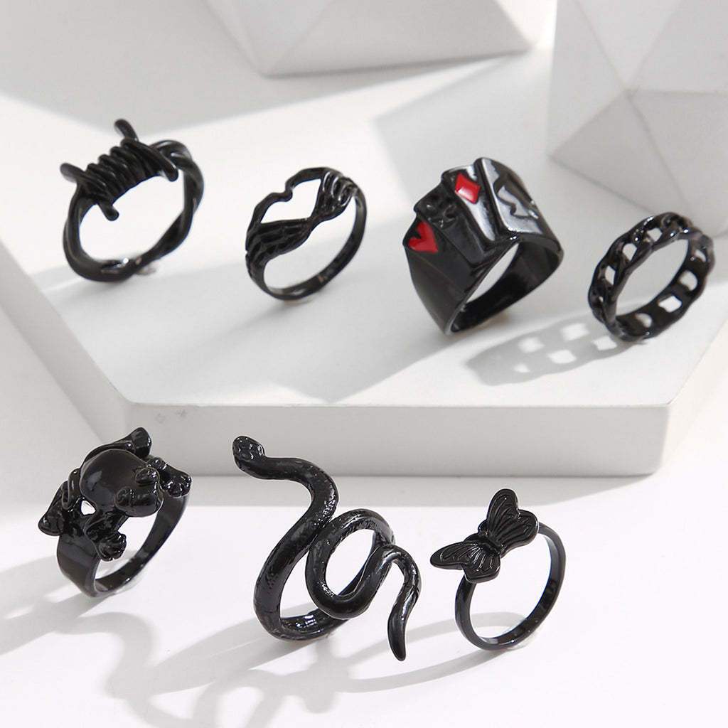 Damen modisches Ring-Set mit stilvollen minimalistischen Designs Shop Nory