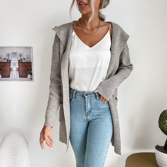 Damen Lässiger Strickmantel Shop Nory