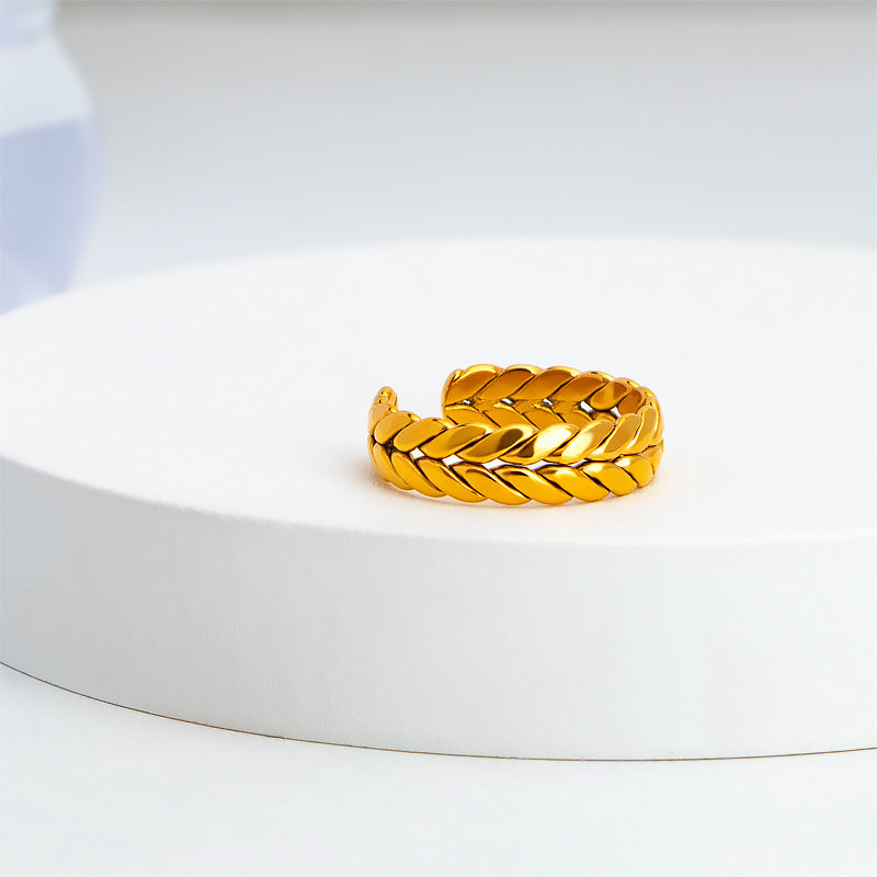 Damen offener geflochtener Ring Shop Nory
