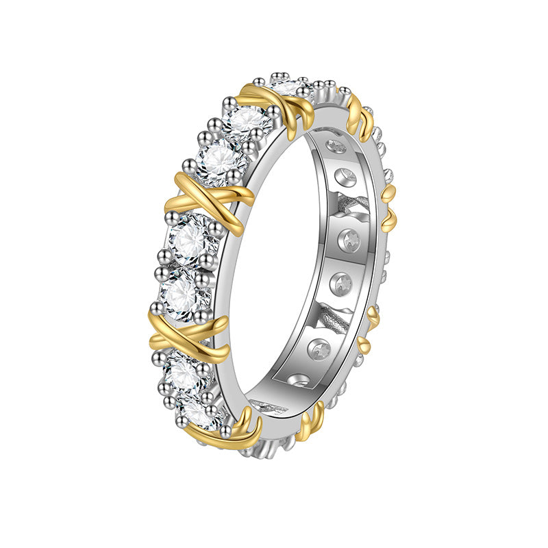 Damen eleganter Zirkonia-Ewigkeit-Ring mit filigraner Fassung Shop Nory
