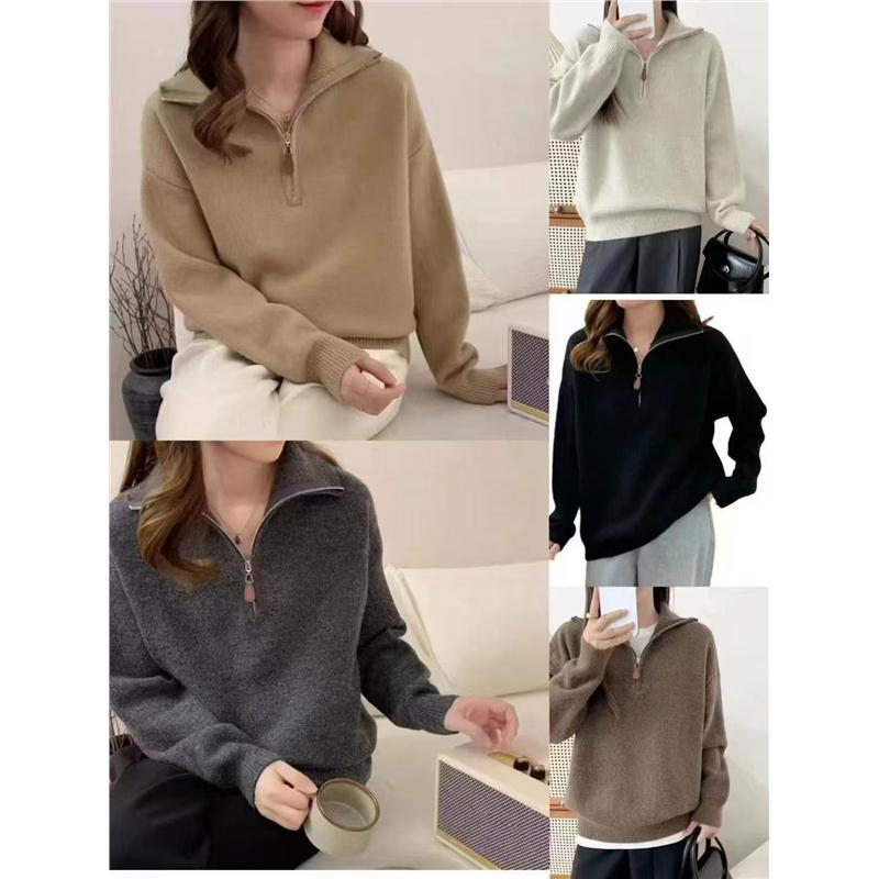 Damen Komfortabler Zip-Pullover Shop Nory