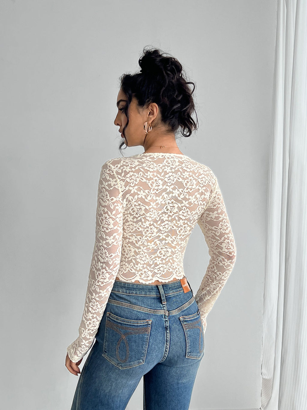Damen Spitzentop