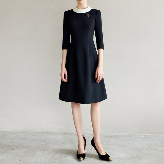 Damen Elegantes Midikleid mit Taillengürtel Shop Nory