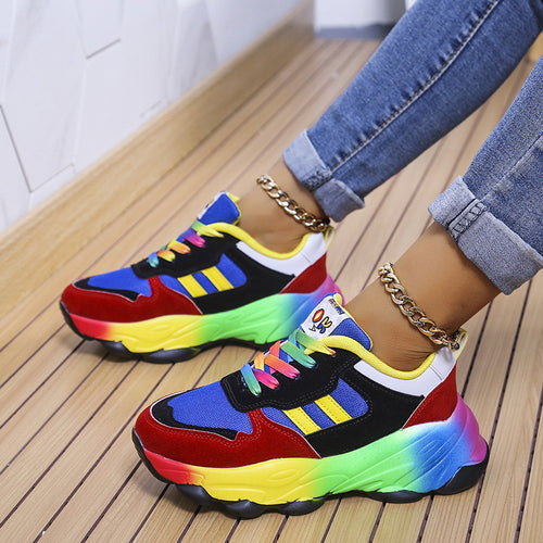 Damen nan auffälliger Plateau-Sneaker mit massiver Profilsohle, atmungsaktiven Mesh-Einsätzen und gepolstertem Komfortfußbett Shop Nory