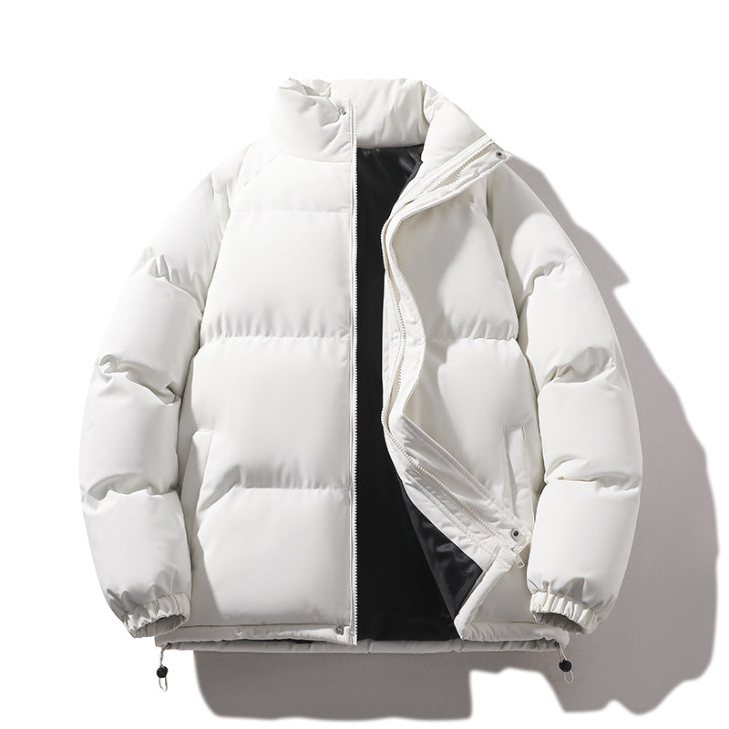 Unisex Wattierte Steppjacke aus Daunenimitat mit hohem Kragen und Kordelzug Shop Nory