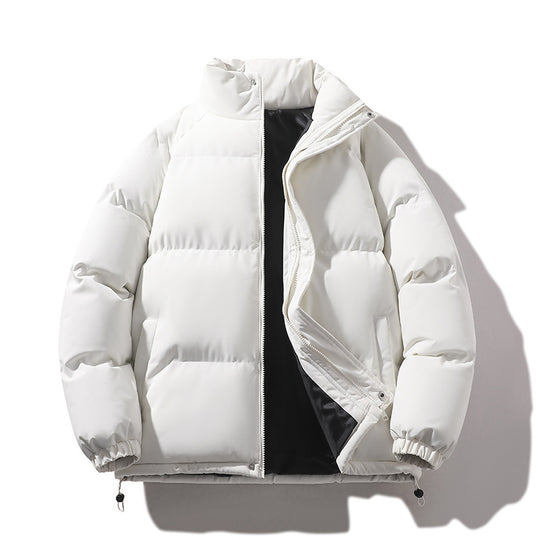 Unisex Wattierte Steppjacke aus Daunenimitat mit hohem Kragen und Kordelzug Shop Nory