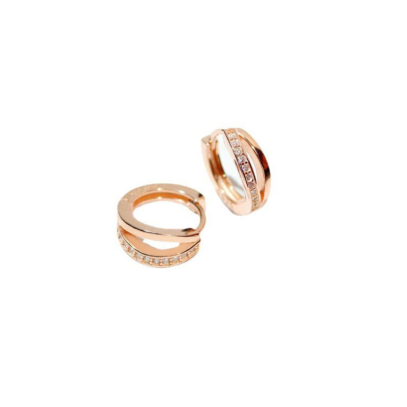 Damen funkelnde Creolen mit elegantem Design und Kristallbesatz Shop Nory