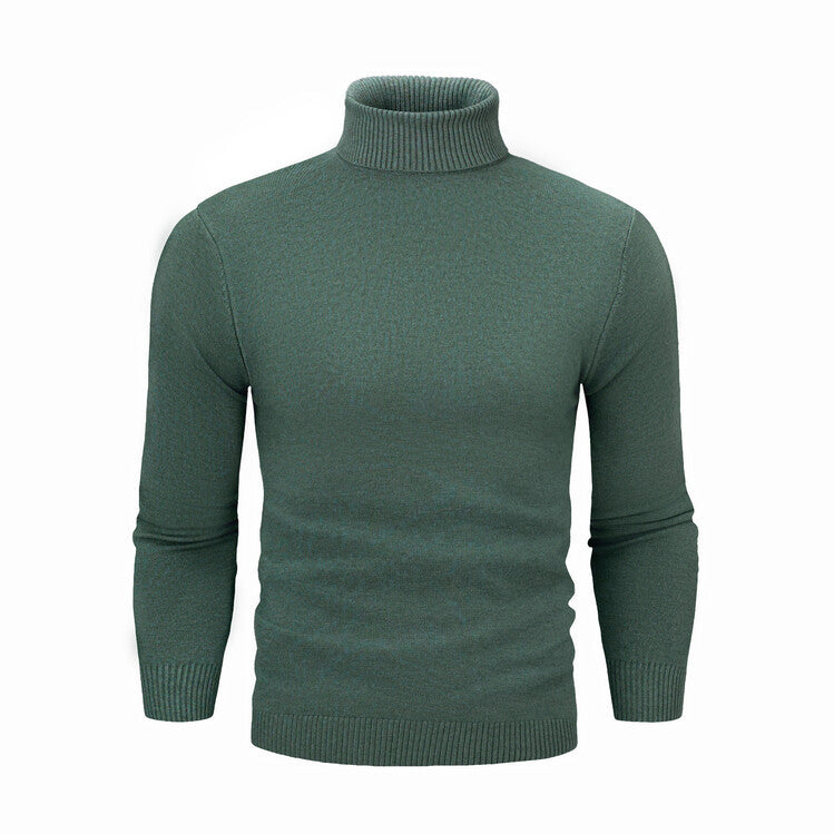 Herren eleganter Rollkragenpullover aus feiner Merinowolle