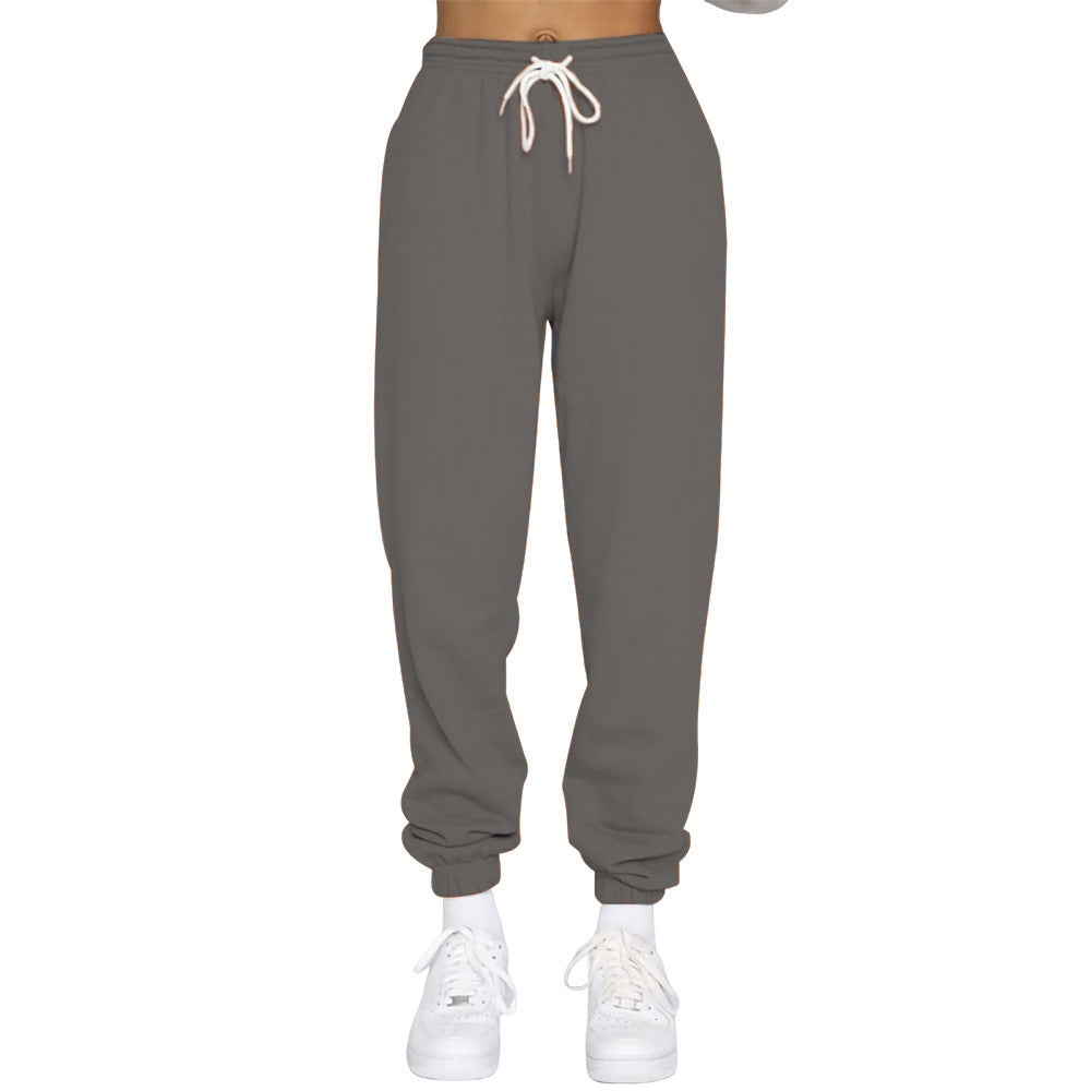 Damen nan taillierte Jogginghose mit hohem Bund Kordelzug und elastischen Knöchelbündchen Shop Nory