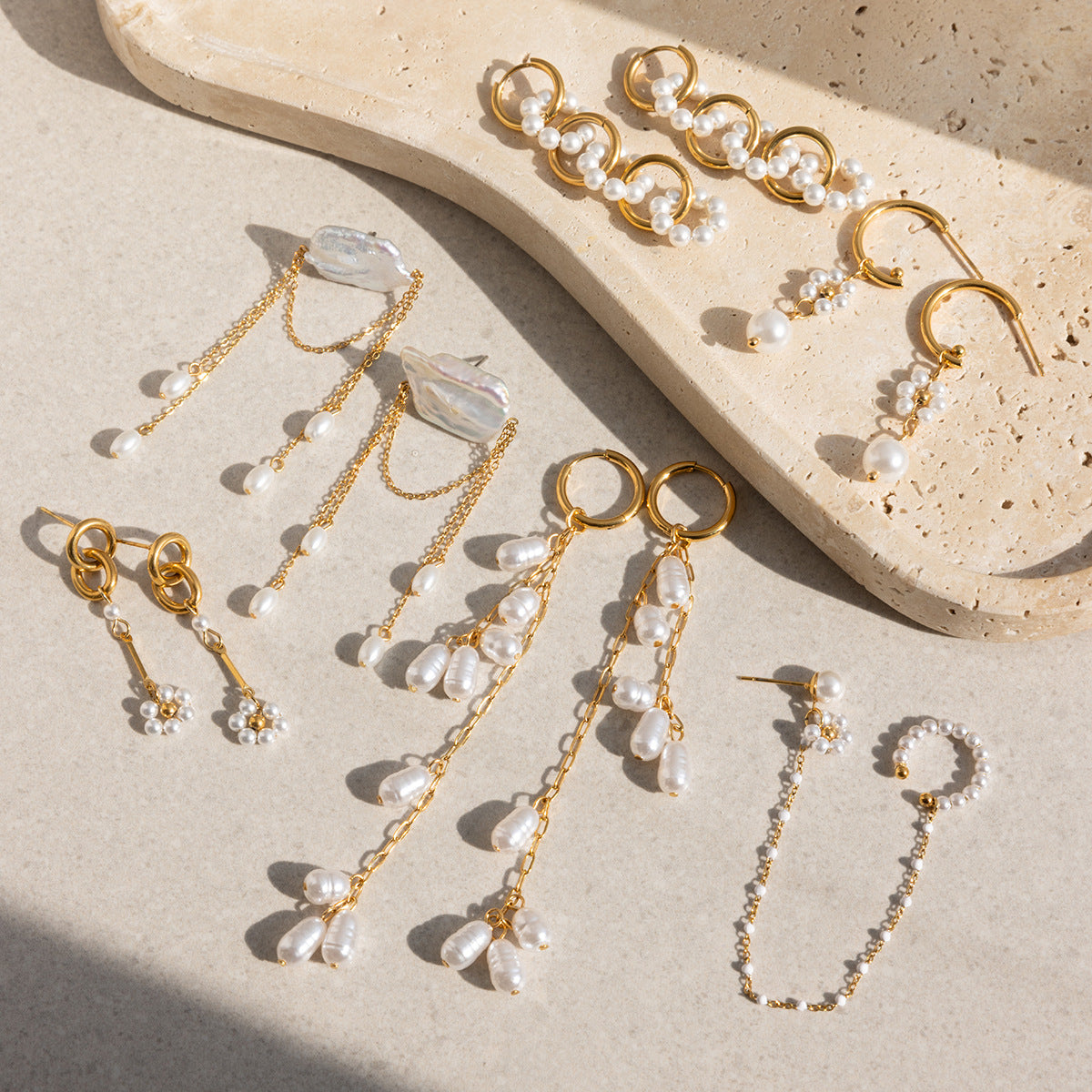 Damen Ohrhänger mit funkelnden Kristall-Details Shop Nory