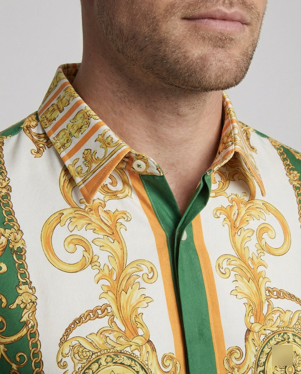 Herren Luxus Hemd mit eindrucksvollem Barockmuster