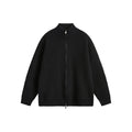 Herren Grobstrickjacke mit hohem Kragen und durchgehendem Reißverschluss Shopnory