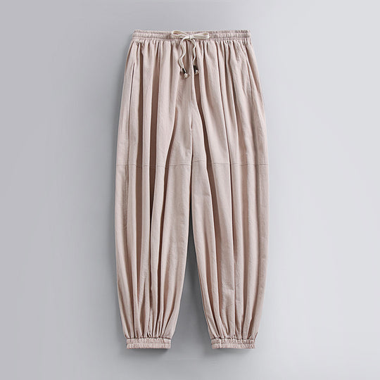 Damen Luftige Haremshose mit Kordelbund und elastischen Knöchelabschlüssen Shop Nory