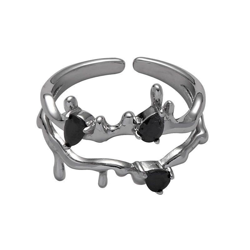 Damen Ring mit künstlerischem Blattdesign und modernen Elementen Shop Nory