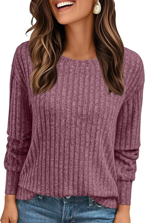 Damen Strukturiertes Rippstrick-Sweatshirt mit Chenille-Optik und lockerer Passform Shop Nory