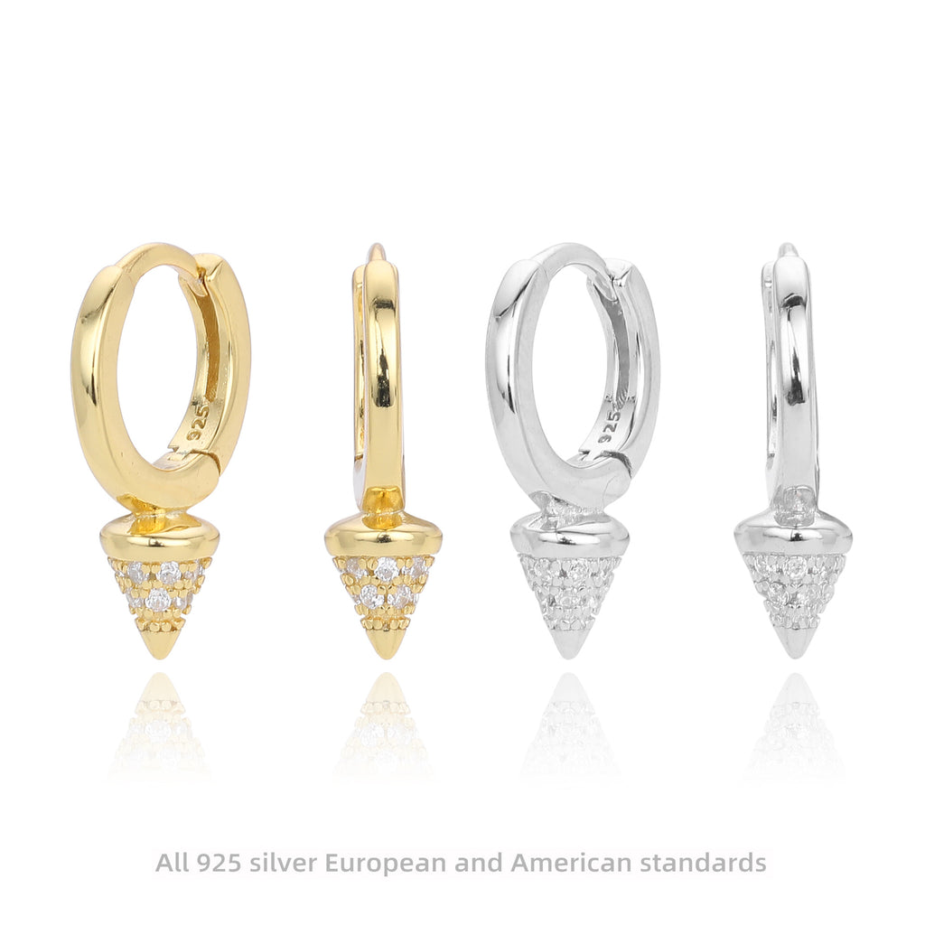 Damen Ohrhänger mit eleganten Zirkon-Spitzen aus 925 Sterling Silber Shop Nory