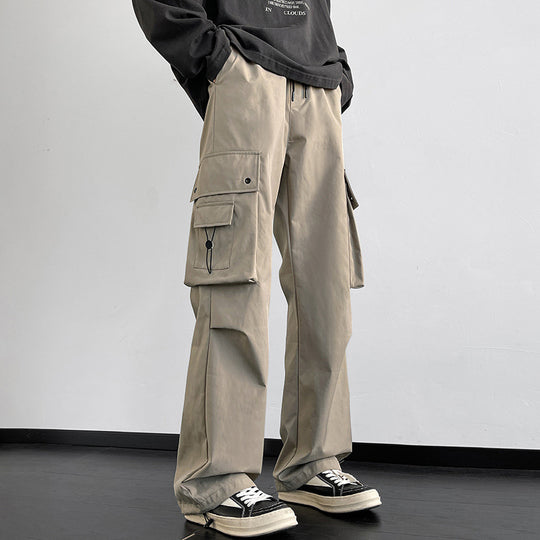 Herren Cargo-Freizeithose mit weitem Bein, Multitaschen und Tunnelzug Shop Nory