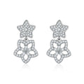 Damen Ohrhänger mit floralem Design und funkelnden Zirkonia Shop Nory