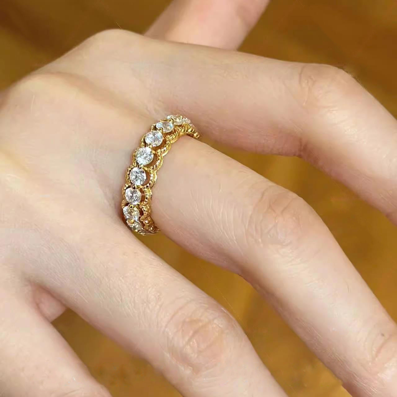 Damen Glitzernder Zirkonring Shop Nory