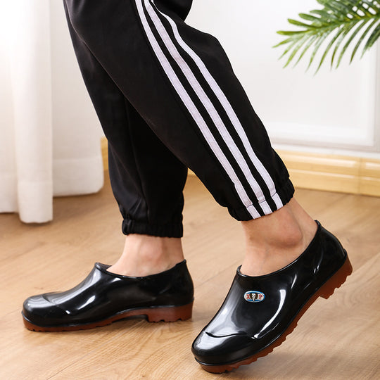 Damen Glänzende Kurzschaft-Gummischlupf für Küche und Garten mit rutschfester Profilsohle Shop Nory