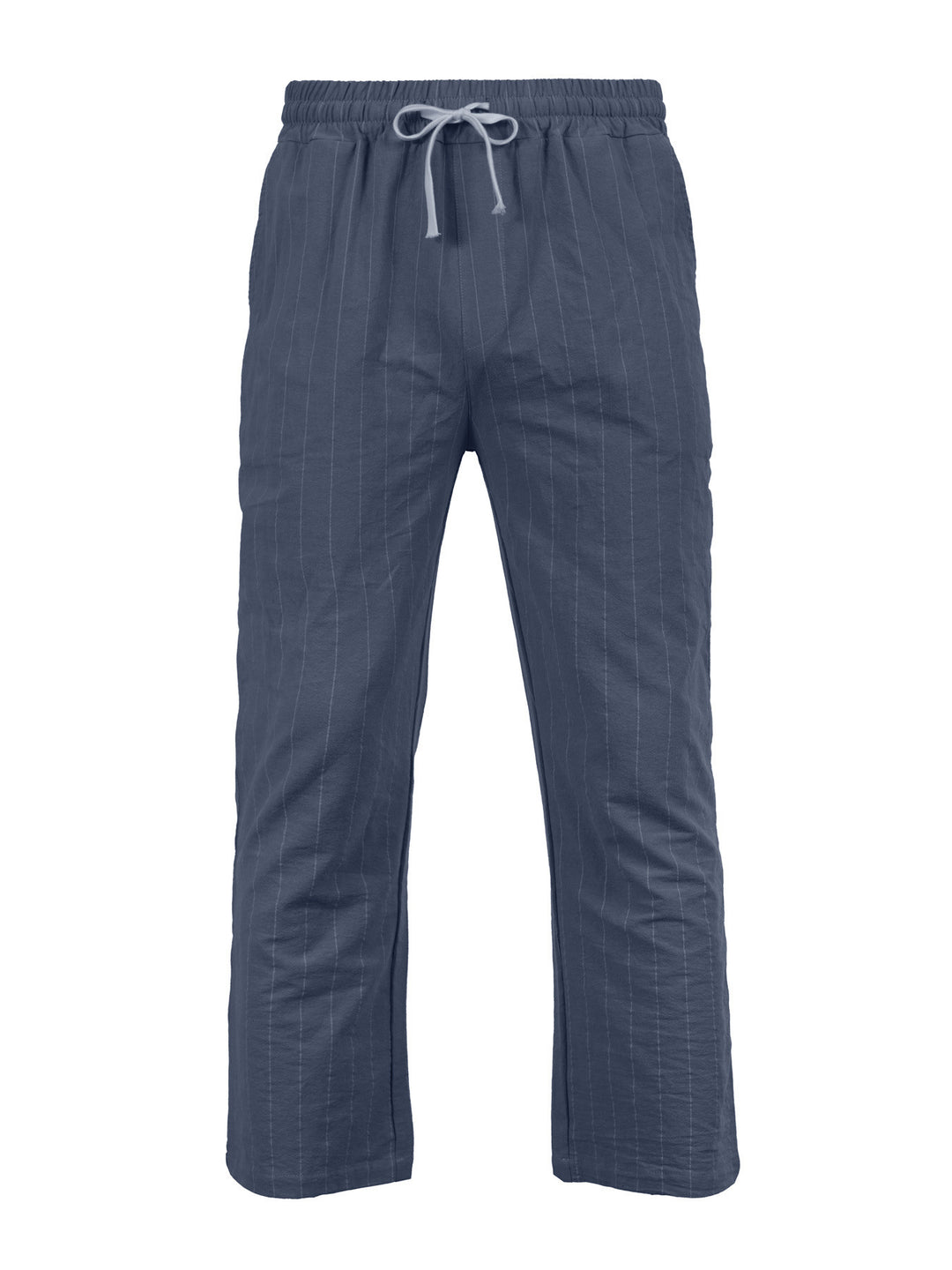 Herren Entspannte Pinstripe-Freizeithose mit elastischem Bund und Kordel Shop Nory