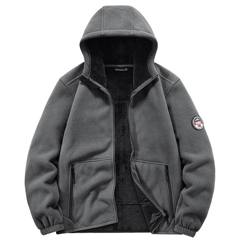 Herren Thermo-Fleece-Hoodie mit isolierendem Sherpa-Besatz und verdeckten Reißverschlusstaschen Shop Nory