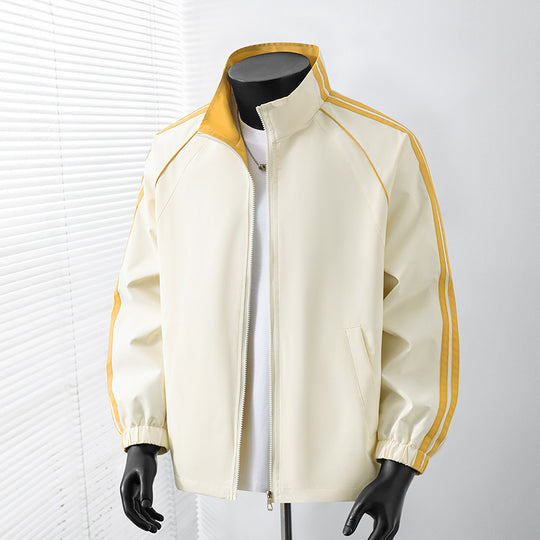 Herren Leichte Track‑Blousonjacke mit Stehkragen und Kontraststreifen Shop Nory