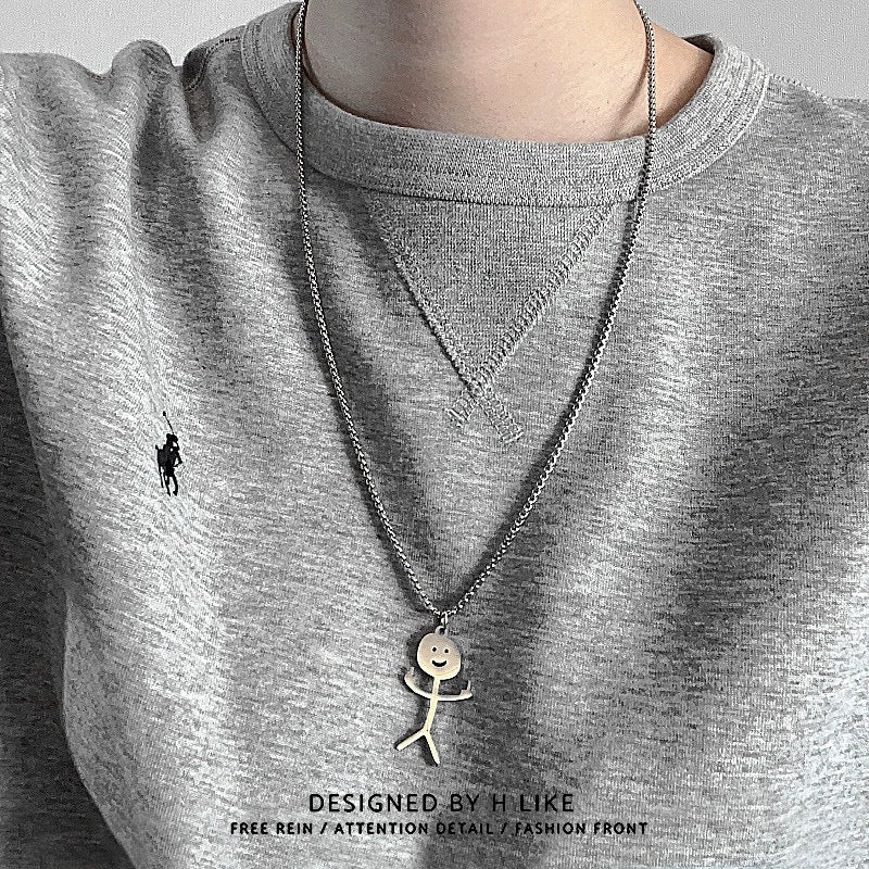 Damen Kette mit kreativem, lässigem Figurenanhänger Shop Nory