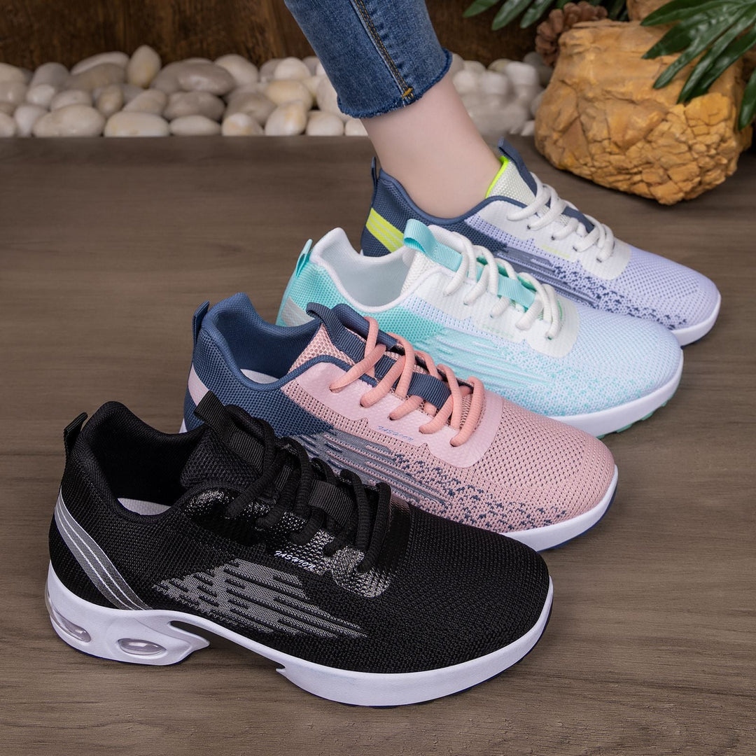 Damen Ultraleichte und atmungsaktive Laufsneaker mit stoßdämpfender Sohle