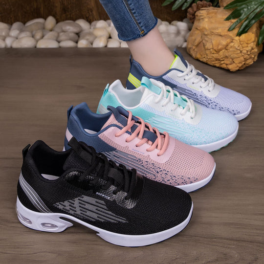 Damen Ultraleichte und atmungsaktive Laufsneaker mit stoßdämpfender Sohle