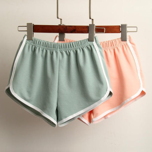 Damen Sportliche Shorts mit elastischem Bund und Kontraststreifen