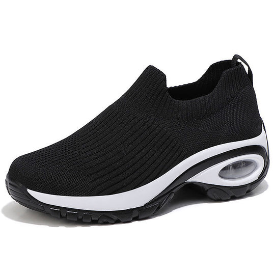 Damen Strick-Sockensneaker mit Luftpolster-Keilsohle Shop Nory