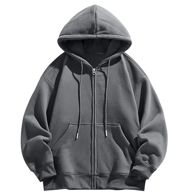 Herren Oversize Kapuzen‑Sweatjacke mit durchgehendem Reißverschluss und Kängurutasche Shop Nory
