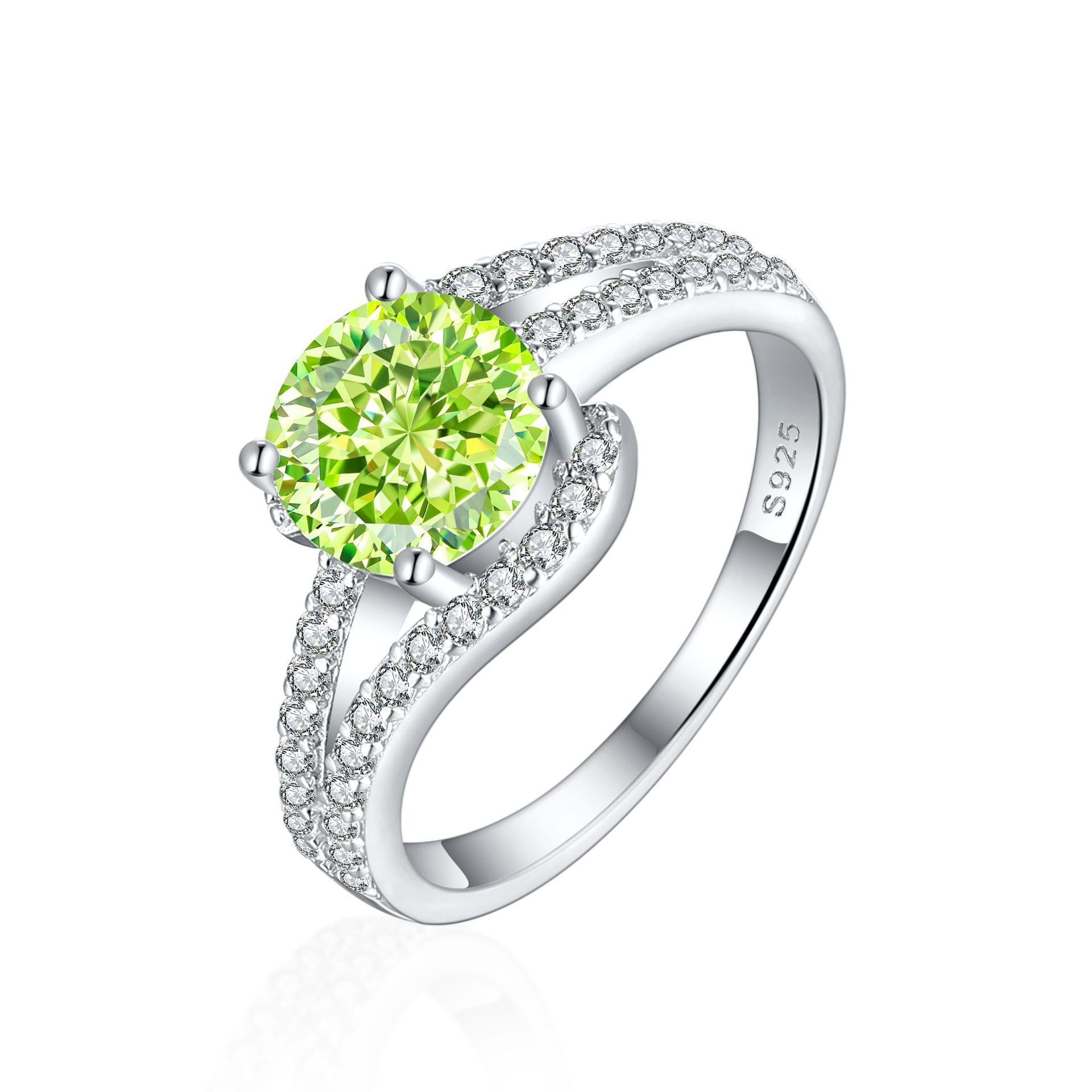 Damen Eleganter Ring mit funkelndem Zirkonia-Besatz Shop Nory