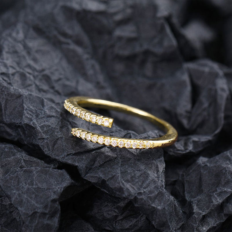 Damen Offener Ring mit funkelnden Zirkonia Shop Nory