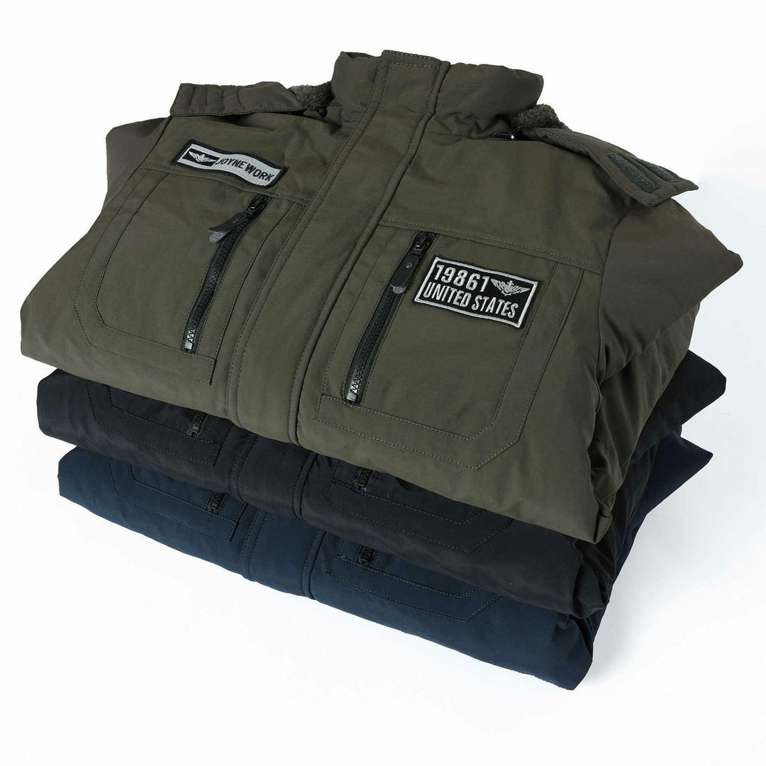 Herren Thermo-Fieldjacke mit Teddyfleece-Innenfutter, Utility-Taschen und winddichter Front Shop Nory