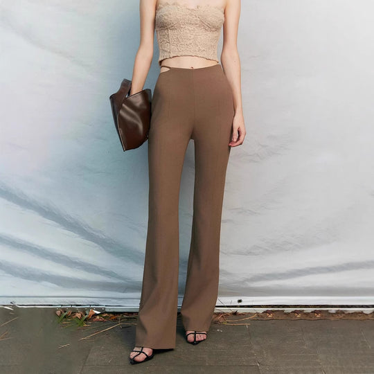 Damen Elegante und figurbetonte Flared-Hosen Shop Nory